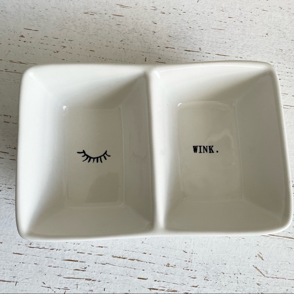 Rae Dunn Other - Rae Dunn Artisan Collection by Magenta Wink Eye Two Section Trinket Tray